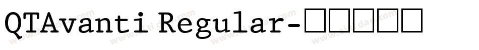 QTAvanti Regular字体转换